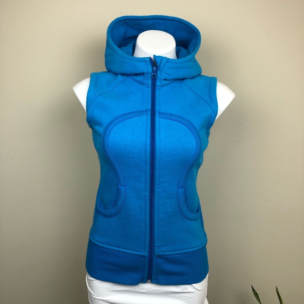 lululemon athletica Teal Blue Sleeveless Hoodie Vest